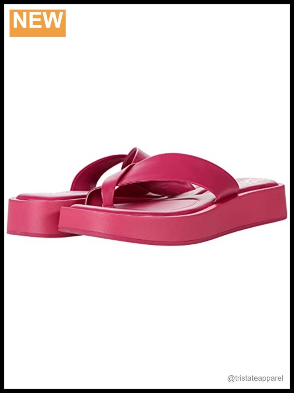 Faux Leather Platform Slide Sandals Crisscross Casual